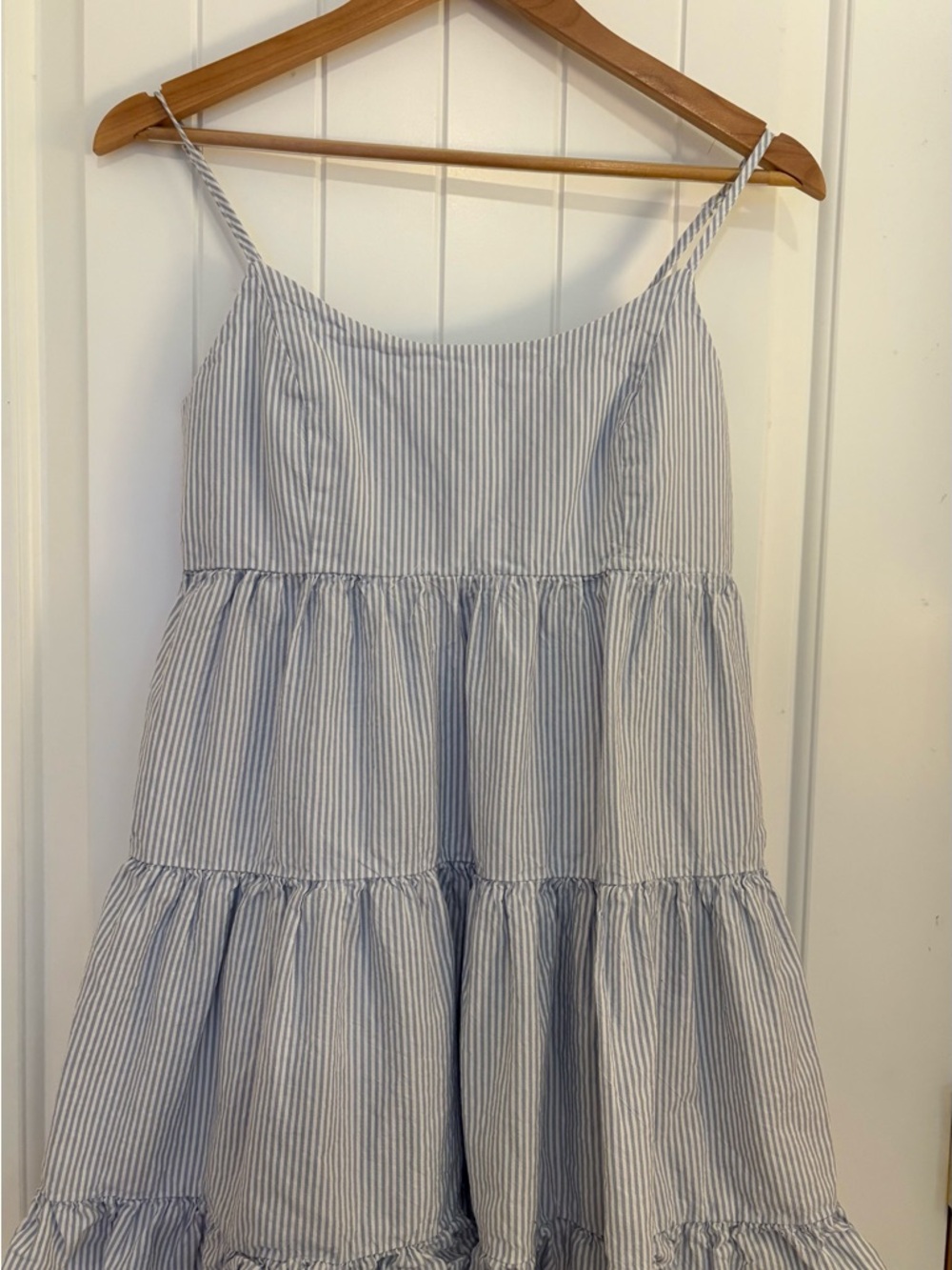 Brandy Melville Blue Stripe Tiered Sundress